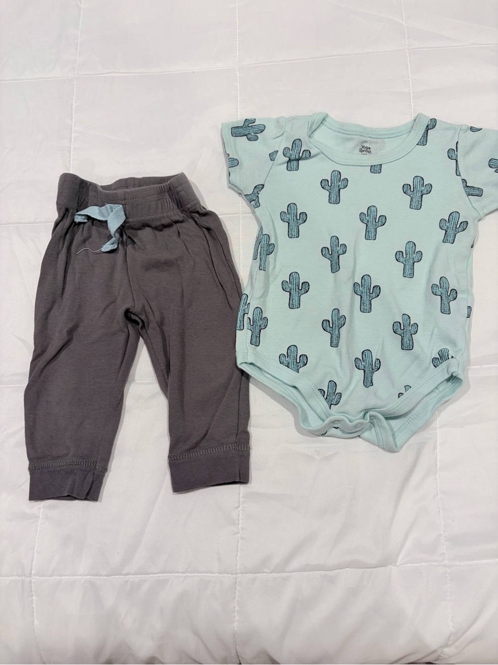 Yoga Sprout Cactus Bodysuit & Jogger Pants Set 18M